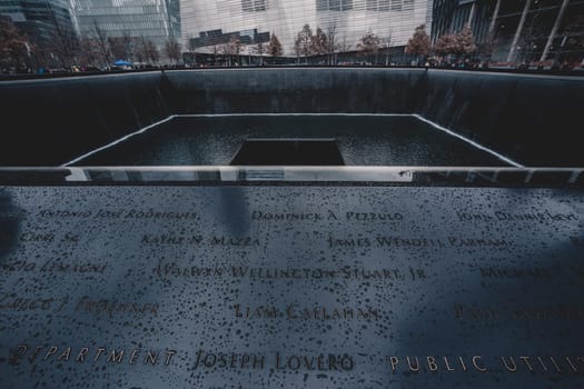 WTC Memorial Plaza, National September 11 Memorial, Manhattan, New York, United States of America.