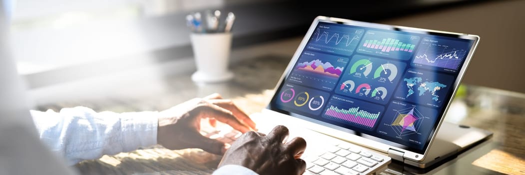 Digital Data Technology. KPI Business Dashboard Technology