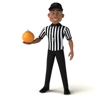 Fun 3D Illustration of an american Referee