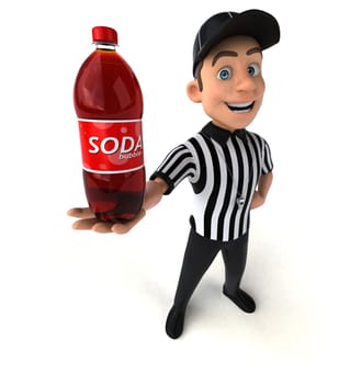 Fun 3D Illustration of an american Referee