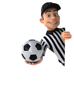 Fun 3D Illustration of an american Referee