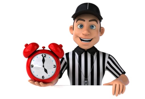 Fun 3D Illustration of an american Referee