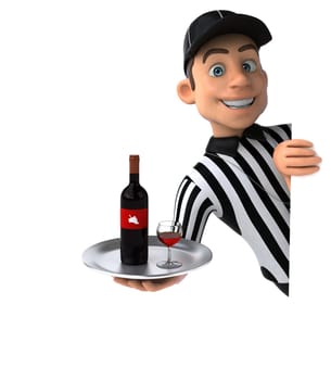 Fun 3D Illustration of an american Referee