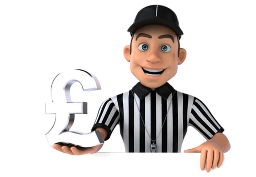 Fun 3D Illustration of an american Referee