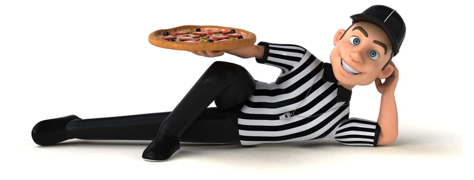 Fun 3D Illustration of an american Referee