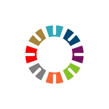 Colorful Circle Ring vector logo template Illustration Design. Vector EPS 10.
