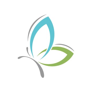 Colorful Wings Butterfly Logo Template design
