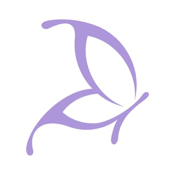 Purple Wings Butterfly Logo Template design