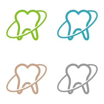 Set Tooth Care Dental, Dentistry Vector Logo Template Illustration Design. Vector EPS 10.