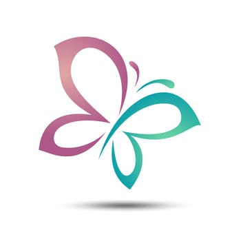 Colorful Wings Butterfly Logo Template design