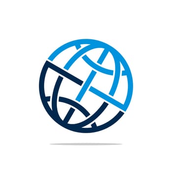 Globe Logo Template for Communication Business Illustration Design. Vector EPS 10.