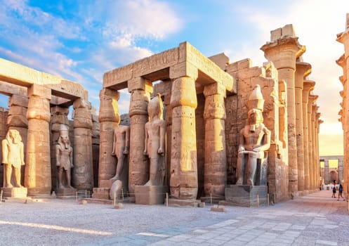 Beautiful Luxor Temple, Ramesses II Pylon, Luxor City, Egypt