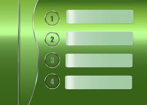 Modern infographics template as a green color steel strips. Infographics design can be used for presentation, annual report, web design