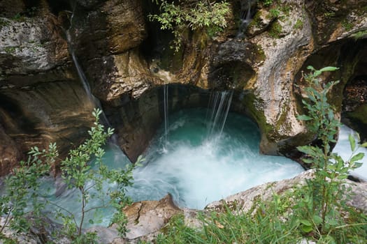 Close up on a small Canyon on Soca River, Slovenia 2020