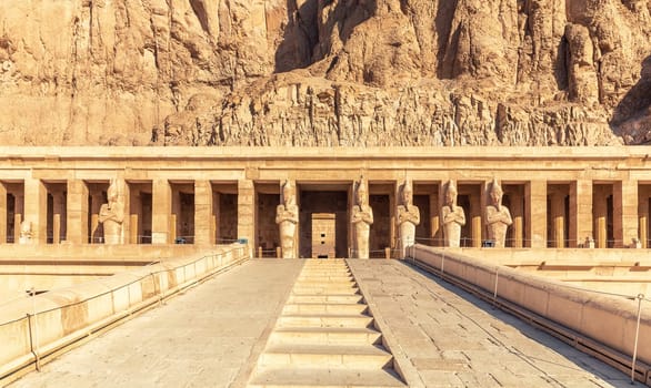 Mortuary Temple of Hatshepsut, the upper terrace, Luxor, Egypt.