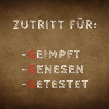 New 3G covid 19 rules in Germany, entry just for vacinated, tested, recovered people, german language