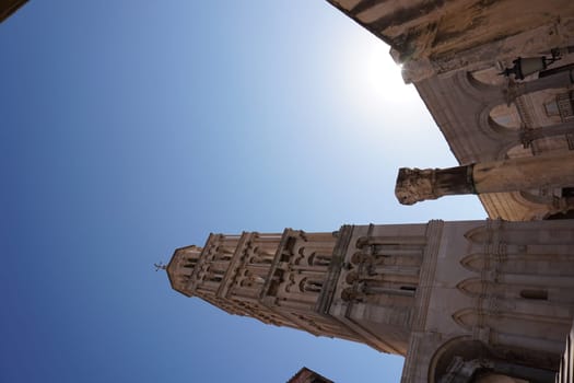 Tower of Diocletian's Palace in Split, Croatia, 2020