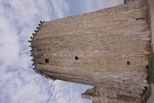 One of the towers of Trogir's famous Kamerlengo Castle, Croatia 2020
