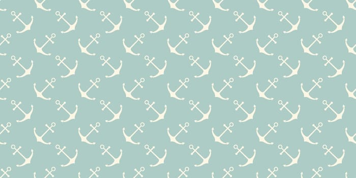 Nautical seamless pattern with ship anchors. Vector illustration