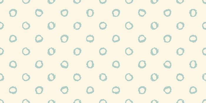 Polka dot seamless pattern with hand painted circles. Vector illustration