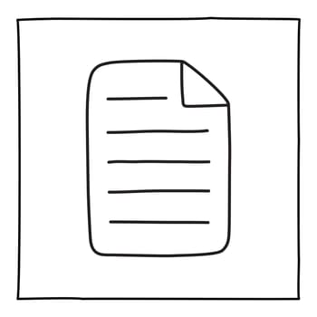 Doodle XXX icon or logo, hand drawn with thin black line. Graphic design element isolated on white background. Vector illustration