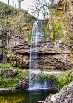 Henrhyd Falls (Sgwd Henrhyd) - Brecon Beacons National Park, Wales, United Kingdom