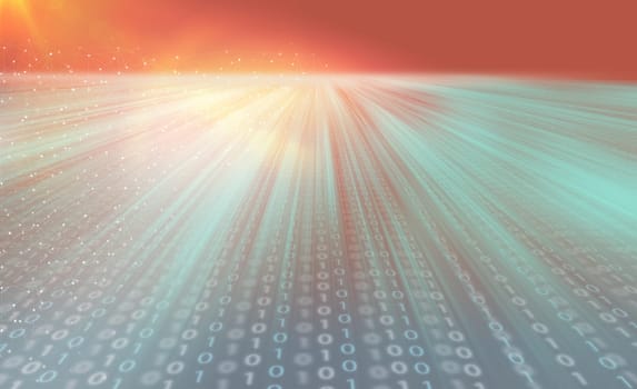 Fast and speedy Internet connection concept, transmiting of big data block chain technology.   3D illustration