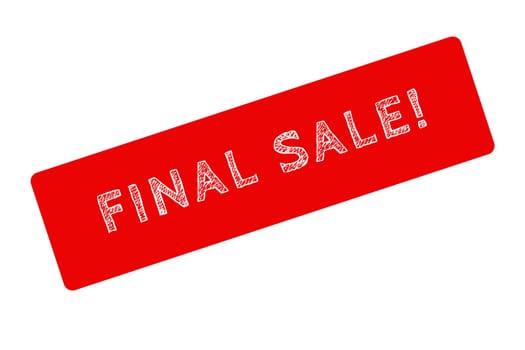 Sale sign for final sale, black friday, discount on prices