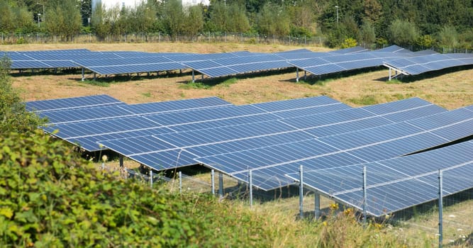 A photovoltaic system, renewable energies, new technology in Germany