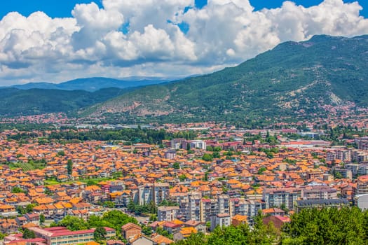 The Panorama Ohrid old town Macedonia, Balkans. Selective focus