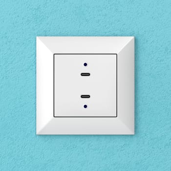 Wall socket with two USB-C charging ports