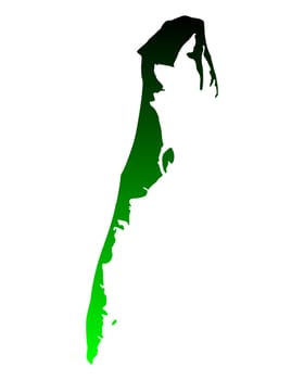 Map of Hiddensee
