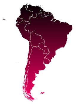 Map of South America