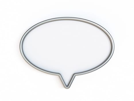 Blank ellipse signboard pin 3D rendering illustration isolated on white background