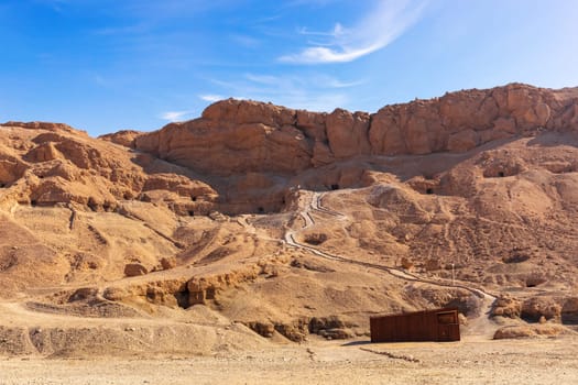 Valley of the Kings, tombs in the rock, Luxor, Egypt.