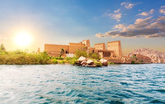 Temple of Isis on the Philae island, Aswan, Egypt.