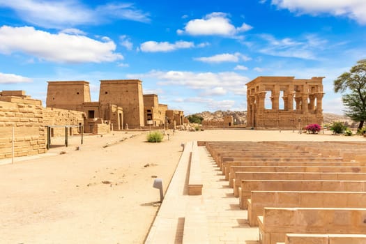 The temple of Isis from Philae and Trajan's Kiosk, Aswan, Egypt.