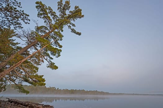 Misty Morning in the Great North Woods on Saganaga Lake in the Boundary Waters in Minnesota