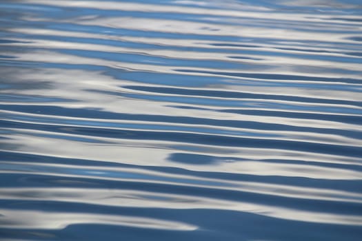 An abstract background of blue water waves.