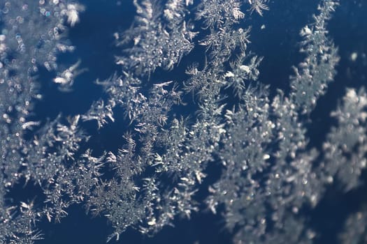 An abstract background with selective focus on ice crystals.