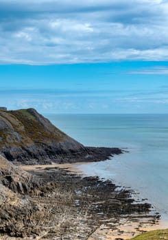 Three Cliffs Bay on the south coast of the Gower Peninsula - Swansea, Wales, United Kingdom