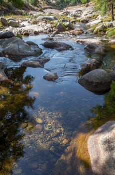 Ribera de Acebo river. Exceptional nature spot in the heart of Sierra de Gata, Caceres, Extremadura, Spain