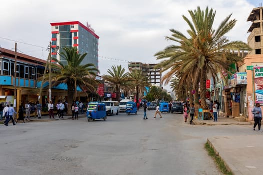 Mekelle, ETHIOPIA, APRIL 29th. 2019, Ordinary Ethiopians on the street of Mekelle, the capital city of Tigray National Regional state.. April 29th. 2019, Mekelle, Etiopia