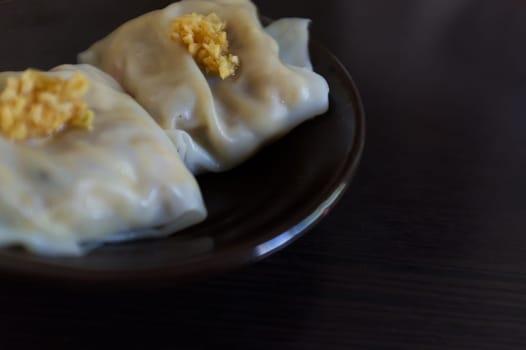 Chinese Steamed Rice Noodle Rolls whit bamboo shoot