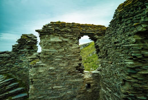 Remains of Tintagel Castle - Tintagel, Cornwall, United Kingdom