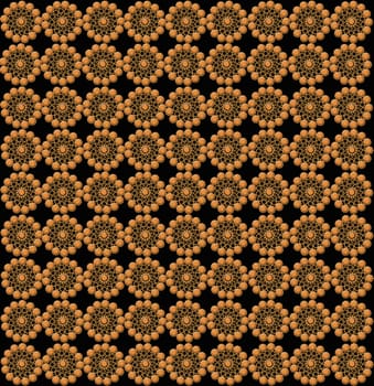 wallpapers with many round abstract golden patterns on the dark