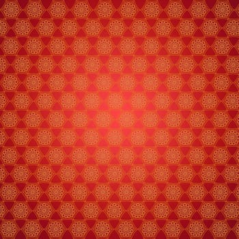 wallpapers with many round abstract yellow patterns on the red background