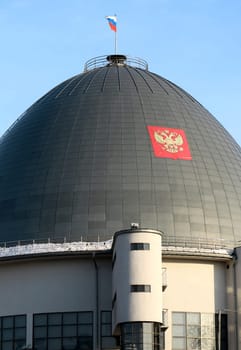 Moscow state Museum Planetarium photographed close up