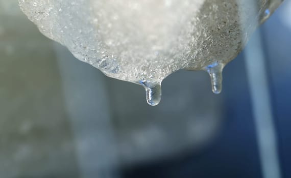 Beautiful white a ice photographed close up