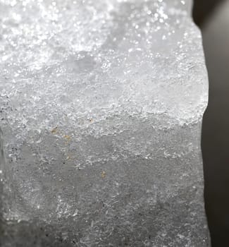 Beautiful white a ice photographed close up
